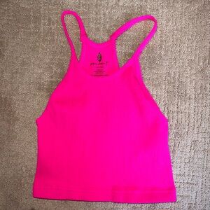 Hot pink Free People movement cropped tank XS/S
